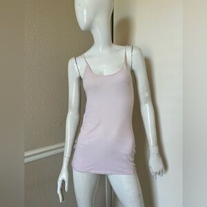 AUDE. VINTAGE! Pale Pink 100% Thin Cotton KELLY Strappy Tank Top Sz 1/Small